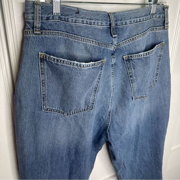 NWT Fashion Nova Blue Boyfriend Jeans Distressed High-Waisted size 13 (a1) - Picture 5 of 7